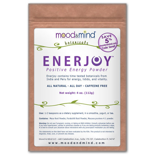 ENERJOY Positive Energy Powder with Maca, Mucuna Pruriens, and Forskohlii