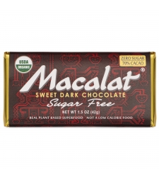 MACALAT Organic Peruvian Cacao Bar with Maca Superfood (sugar free!)